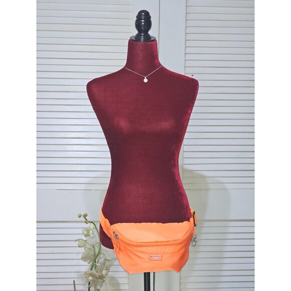 Foldie Unisex Neon Orange Lightweight Fanny Pack Adjustable Strap Waist Bag 2732 - Picture 13 of 16